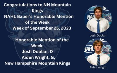 NAHL STARS OF THE WEEK 9-25-23