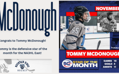 Tommy McDonough – Defensive Star of the Month